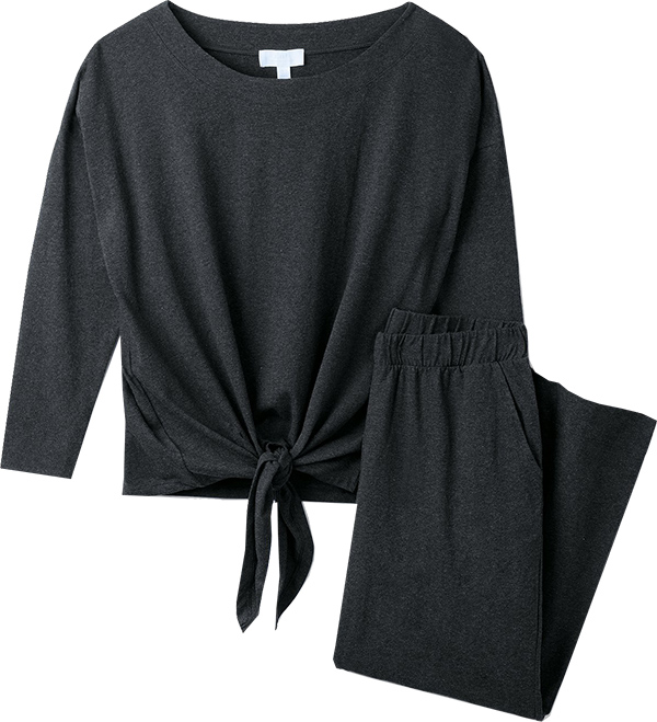 The White Company Tie-Hem Jersey Pajama Set | 40plusstyle.com