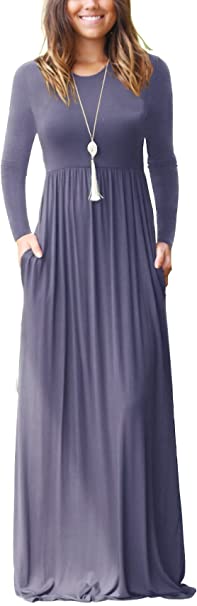 GRECERELLE Long Sleeve Maxi Dress | 40plusstyle.com