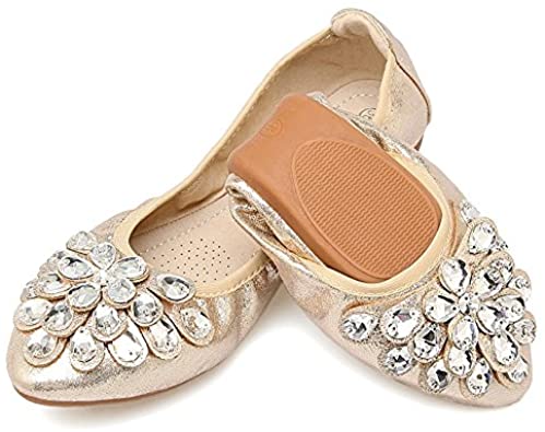 Meeshine Foldable Soft Pointed Toe Ballet Flats | 40plusstyle.com