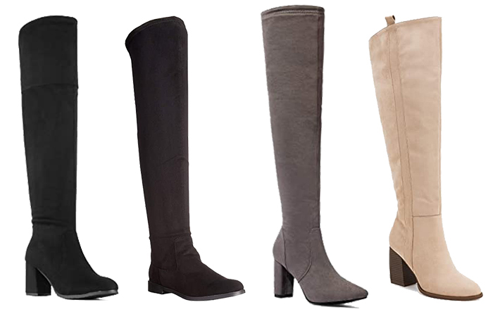 How to look fashionable in winter: over the knee winter boots | 40plusstyle.com
