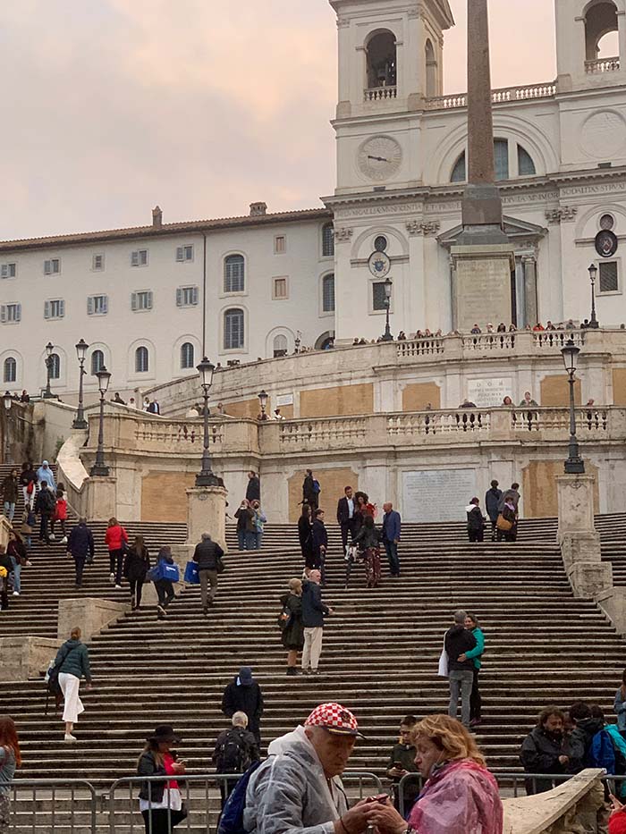 One month in Rome - Relaxing on the Spanish Steps in Rome | 40plusstyle.com