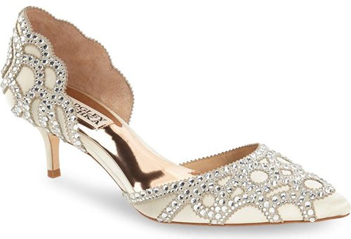 Low heel party shoes - Badgley Mischka Collection Ginny d'Orsay Pointed Toe Pump | 40plusstyle.com