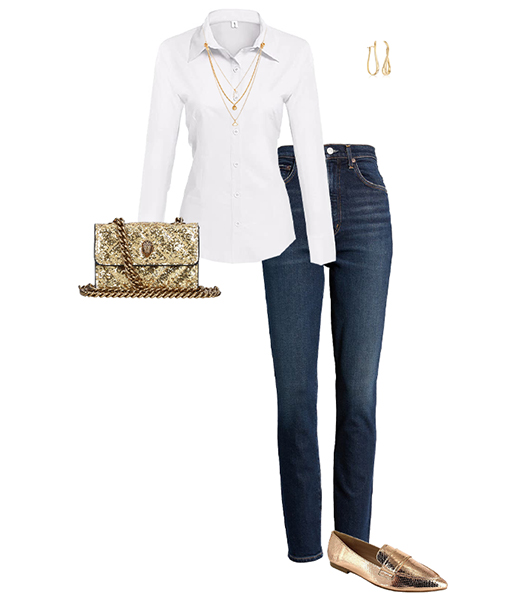 White shirt and jeans | 40plusstyle.com
