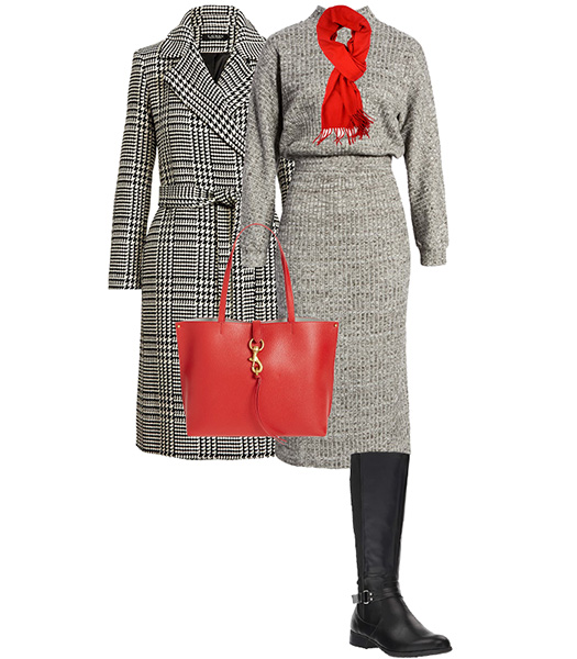 Sweater dress and coat | 40plusstyle.com