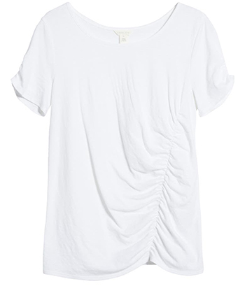 Trending clothes for women - Caslon Ruched Knit T-Shirt | 40plusstyle.com