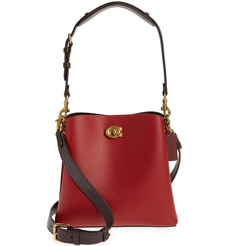 COACH Willow Colorblock Leather Shoulder Bag | 40plusstyle.com