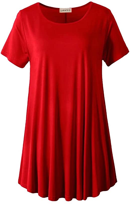 Trending clothes for women - LARACE Short Sleeves Flare Tunic Top | 40plusstyle.com