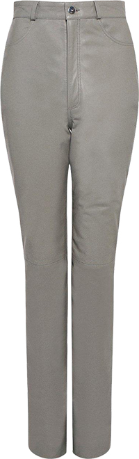 Karen Millen leather five pocket straight leg jeans | 40plusstyle.com
