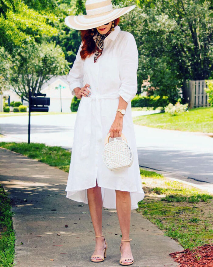 White dress with sleeves | 40plusstyle.com