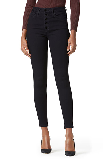 Joe's The Hi Honey Curvy Exposed Button Ankle Skinny Jeans | 40plusstyle.com