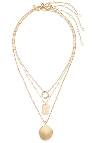 Madewell Triple Pendant Necklace Set | 40plusstyle.com