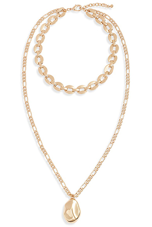 Nordstrom Two Strand Pendant Necklace | 40plusstyle.com