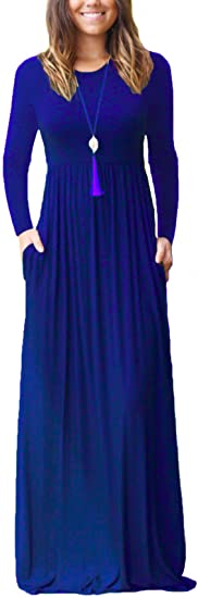 DEARCASE Long Sleeve Maxi Dress | 40plusstyle.com
