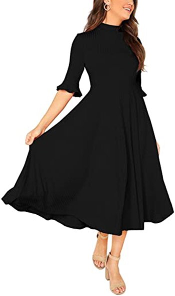 Verdusa Fit and Flare Midi Dress | 40plusstyle.com