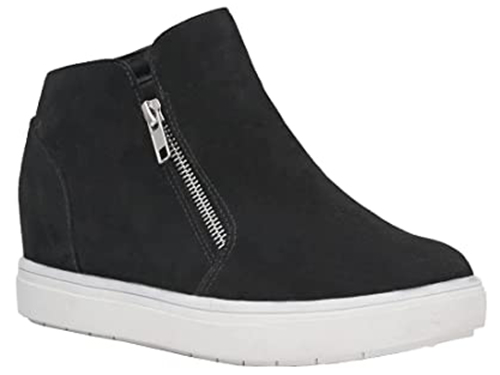 Ankle support shoes - CUSHIONAIRE Hart Hidden Wedge Sneaker | 40plusstyle.com