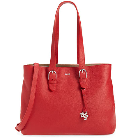 BOSS Scarlet Leather Work Bag | 40plusstyle.com