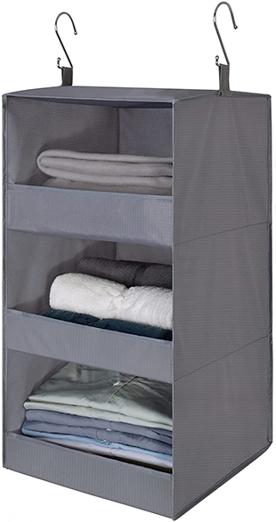 Clothes storage ideas - GRANNY SAYS 3-Shelf Hanging Closet Organizer | 40plusstyle.com