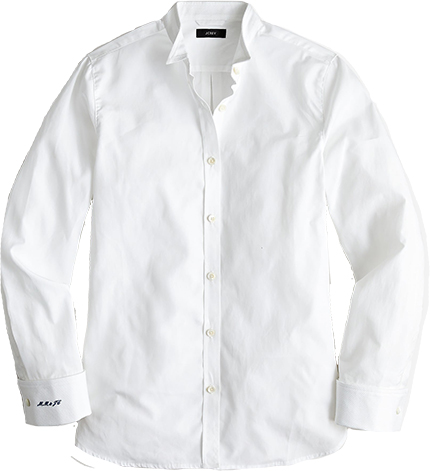 Marie Marot X J.Crew Cotton Poplin Tuxedo Shirt | 40plusstyle.com