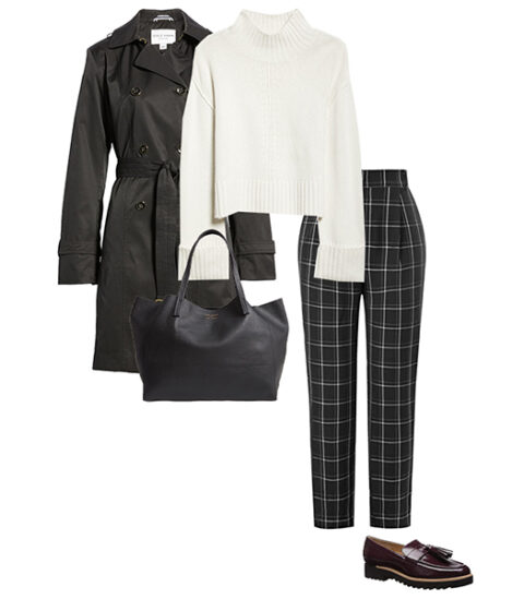 plaid pants outfit ideas - what to wear with plaid pants over 40