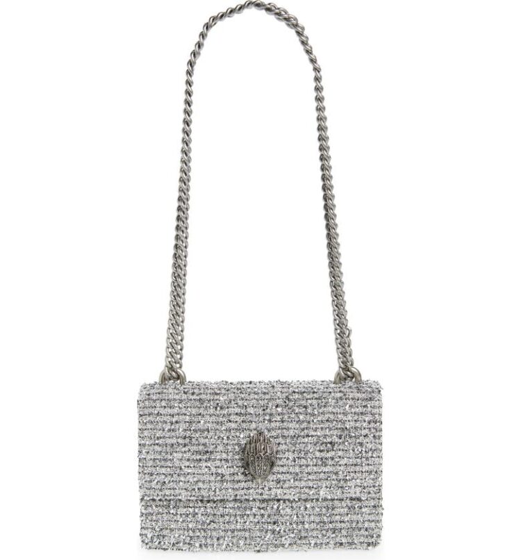 Kurt Geiger London Shoreditch Metallic Tweed Crossbody Bag | 40plusstyle.com