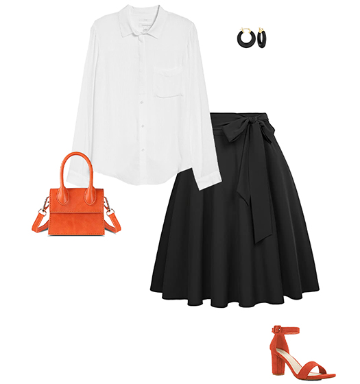 White skirt and black skirt | 40plusstyle.com