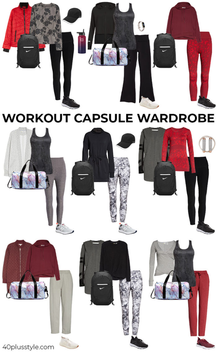 Stylish workout capsule wardrobe | 40plusstyle.com 