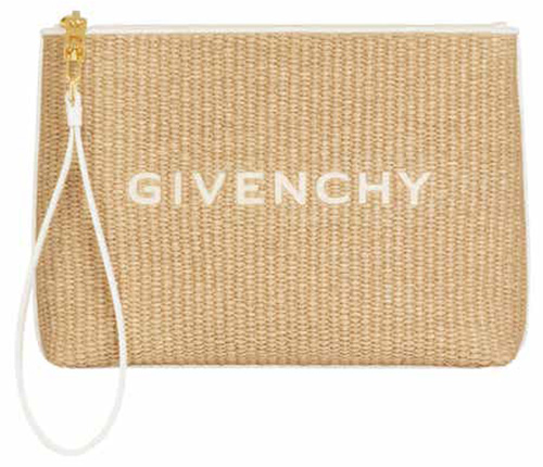 Givenchy Large Woven Raffia Pouch | 40plusstyle.com