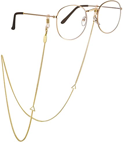 AllenCOCO 18K Gold Plated Eyeglass Chain Strap Holder | 40plusstyle.com