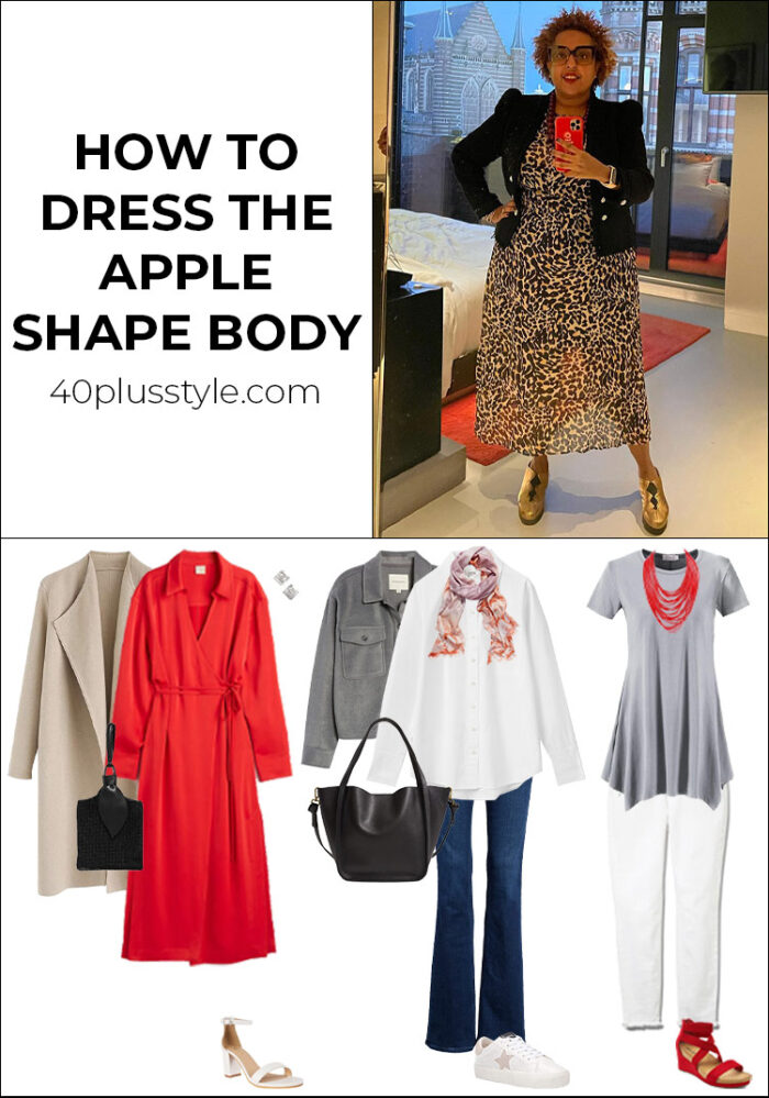 How to dress the apply body shape | 40plusstyle.com