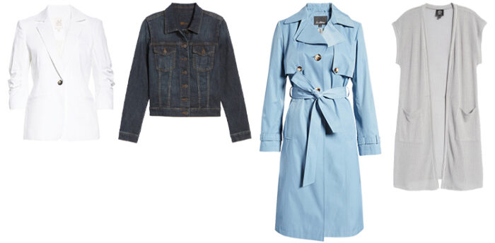 Spring 2022 capsule wardrobe jackets and coats | 40plusstyle.com