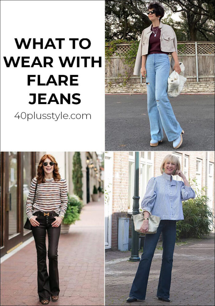 What to wear with flare jeans: 9 modern flare jeans outfit ideas you'll love | 40plusstyle.com