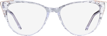 EyeBuyDirect Celebrate Cat Eye Clear Silver Rose Gold Eyeglasses | 40plusstyle.com