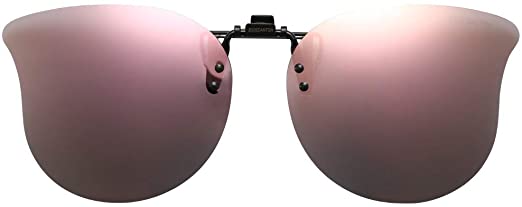 CAXMAN Polarized Cat Eye Clip On Sunglasses | 40plusstyle.com