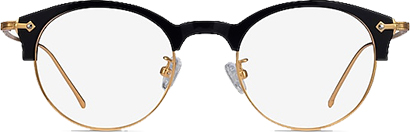 EyeBuyDirect Irvin Browline Black Eyeglasses | 40plusstyle.com