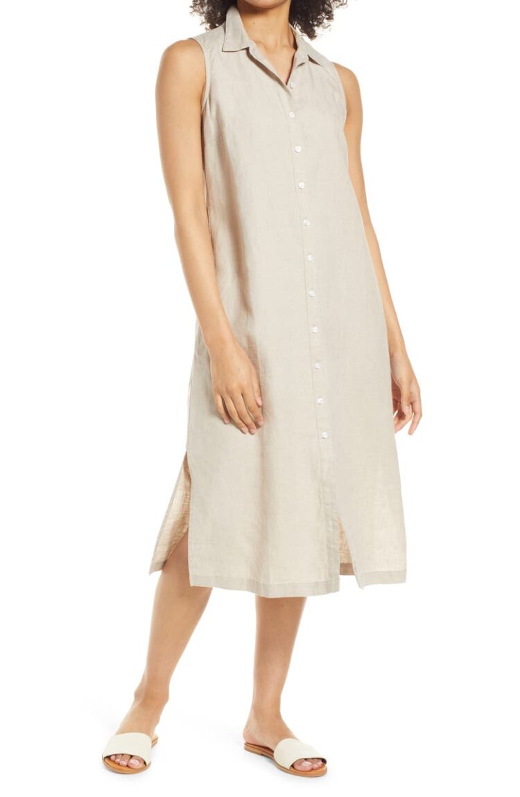 Tommy Bahaha Two Palms Linen Shirtdress | 40plusstyle.com