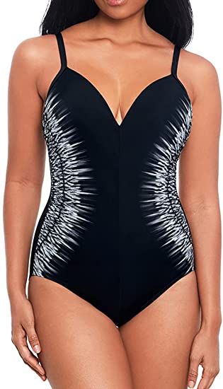 Best bathing suits for women - Miraclesuit Tummy Control Temptation Underwire One Piece Swimsuit | 40plusstyle.com