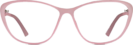 EyeBuyDirect Orbital Cat Eye Matte Pink Eyeglasses | 40plusstyle.com