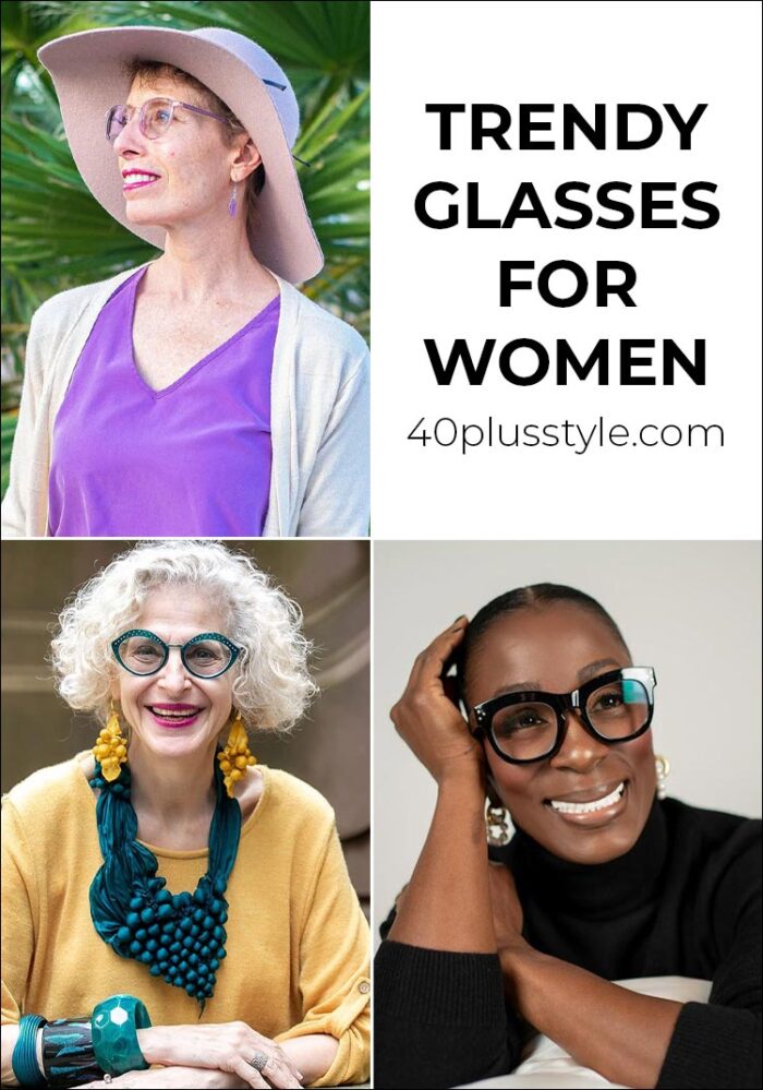 Trendy glasses for women - and the best glasses for different face shapes | 40plusstyle.com