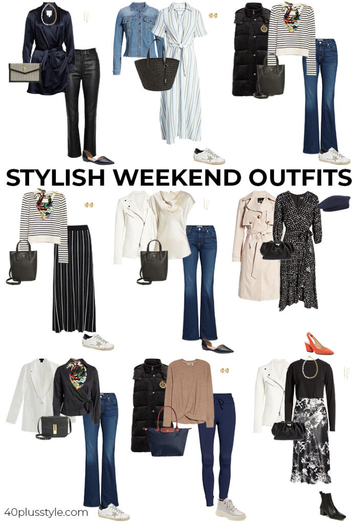 Stylish weekend outfits that mix high-end with high street | 40plusstyle.com