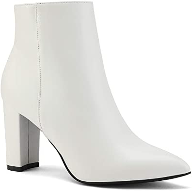 DREAM PAIRS Chunky High Heel Ankle Booties | 40plusstyle.com