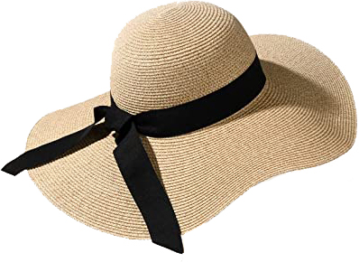 Straw Wide Brim Hat Floppy Hiking Hat Beach Hat SERENITA Summer Sun Hats for Women