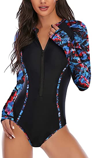 American Trends Long Sleeve Swimsuit | 40plusstyle.com