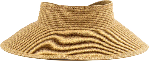 Best sun hats for women - San Diego Hat Company Ultrabraid Large Brim Visor | 40plusstyle.com