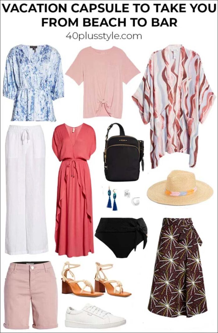 What to pack for a beach vacation - holiday capsule wardrobe