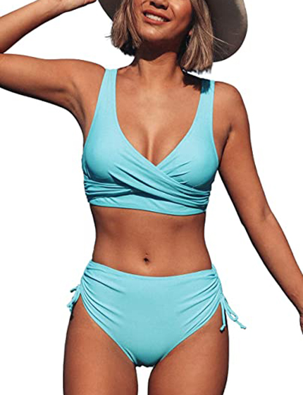 Beachsissi Twist Front High Waisted Swimsuit | 40plusstyle.com
