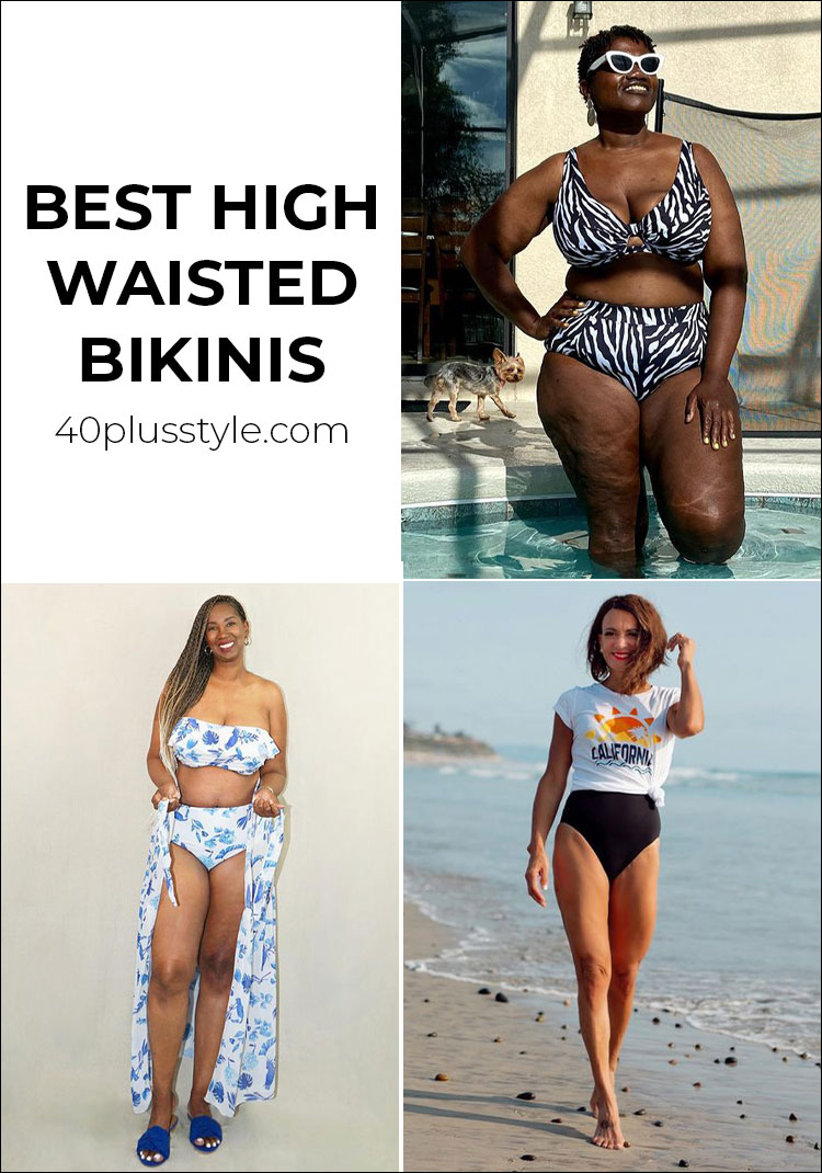 Best high waisted bikinis that are chic, stylish and keep your tummy tucked in | 40plusstyle.com