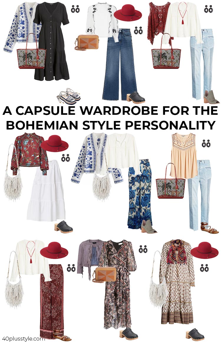A capsule wardrobe for the Bohemian style personality | 40plusstyle.com