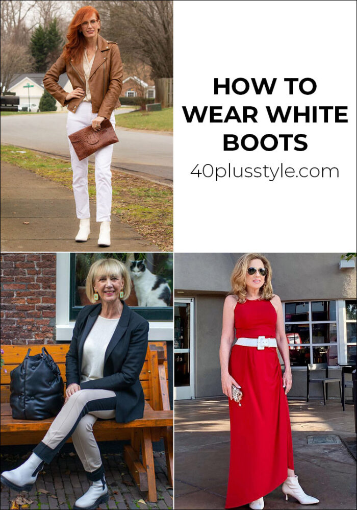 How to wear white boots to add flair to any outfit | 40plusstyle.com