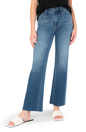 KUT from the Kloth Kelsey Fab Ab High Waist Straight Leg Jeans | 40plusstyle.com