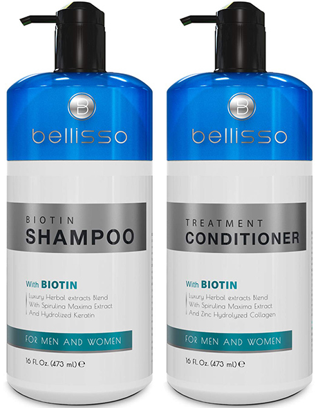 How to make thin hair look thicker - BELLISSO Biotin Shampoo and Conditioner Set for Hair Growth | 40plusstyle.com